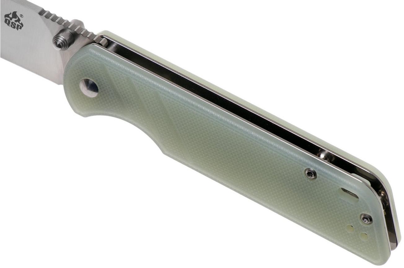 QSP Knife Parrot QS102-H Jade G10, zakmes