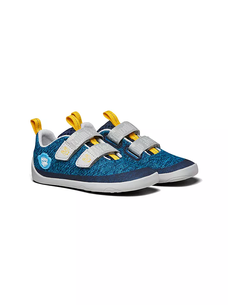 AFFENZAHN Kinder Barfußschuhe KNIT HAPPY Pinguin blau