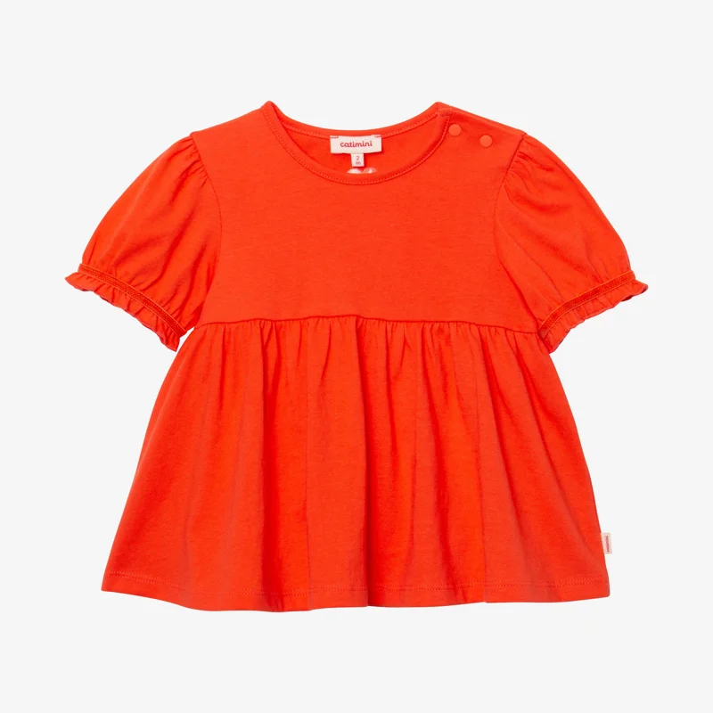 T-shirt bébé fille manches ballon orange Catimini Orange