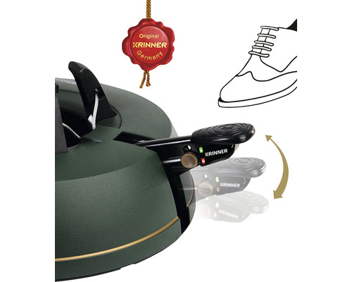 KRINNER Comfort Grip S Kerstboomstandaard, max. boomhoogte 2,2 m, max. stamdiameter 11 cm, groen