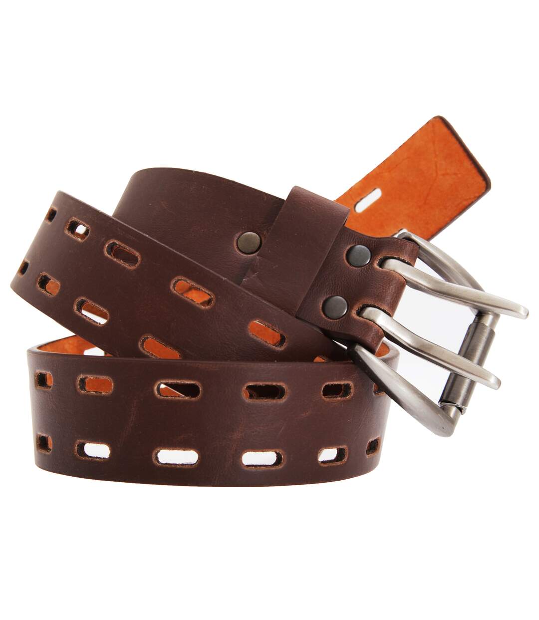 Forest Belts - Cuir reconstitué, largeur 3,5cm - Homme (Marron) - UTBL122