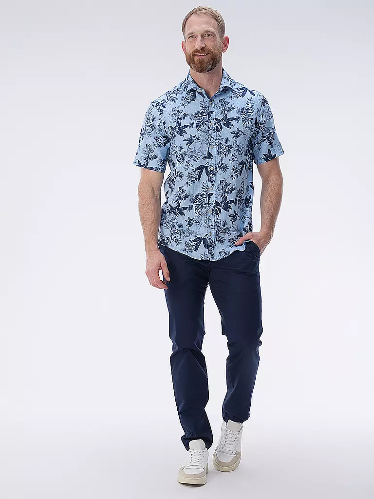BRAX Leinenhemd HARDY hellblau
