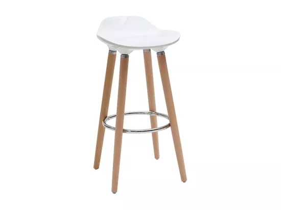 Tabourets de bar scandinaves blancs (lot de 2) GILDA