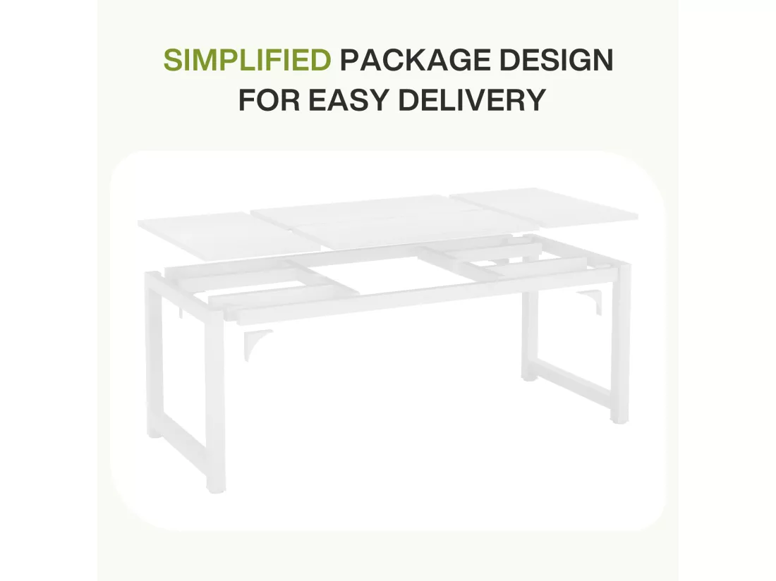 Bureau pour Ordinateur Portable,Table, Bureau d’étude pour Le télétravail, Poste de Travail pour Bureau, Chambre, Facile à Monter (Blanc, 180 x 80 x 75 cm)