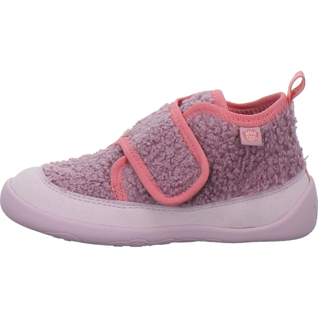 Affenzahn Hausschuhe Kinder Unisex - Kinder Vegan Fleecy Rosa