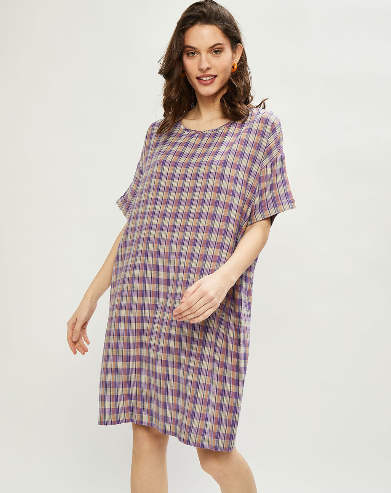 Harris Wilson Robe 100% Soie Cesarina car violette