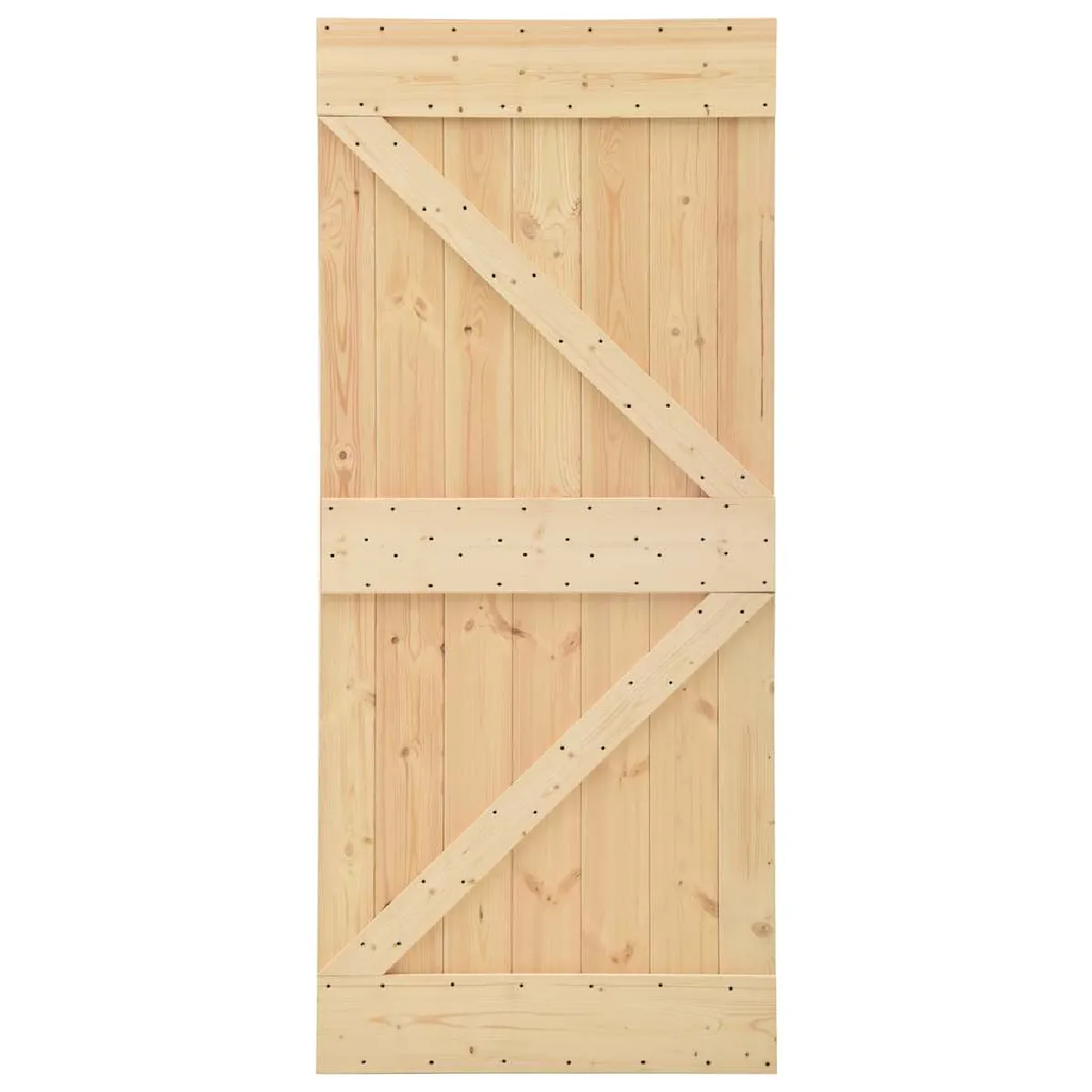 vidaXL Porte coulissante avec kit de quincaillerie - 80x210 cm - Pin massif
