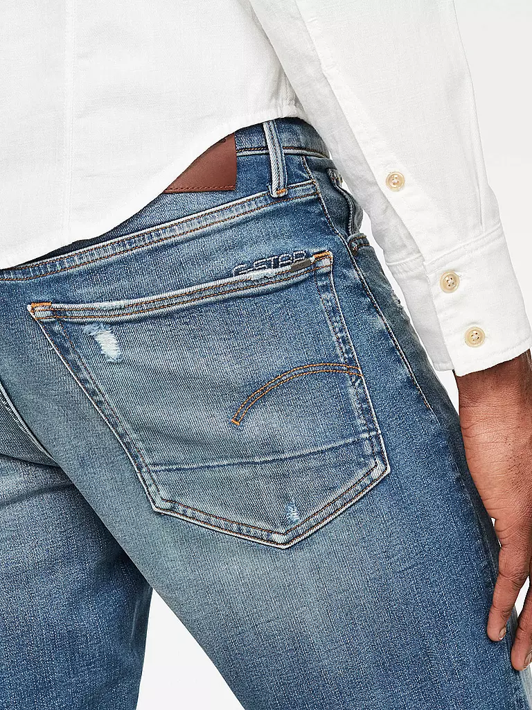 G-STAR RAW Jeans Straight Tapered Fit 3301 blau