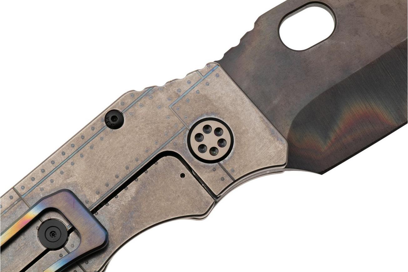 Medford TFF-1 25-TFF4-01, Vulcan S45VN, Tumbled Warthog Star-N-Bars Rivets Titanium Handle, Black/Bronze Hardware zakmes