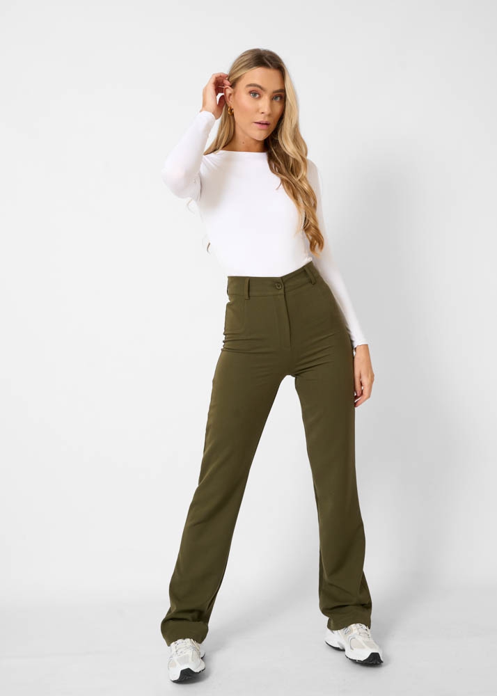 Romy pantalon tall army groen