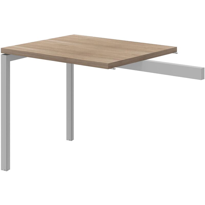 Anbautisch LINUS I-Bein, 80 x 60 cm, Dekor Ulme