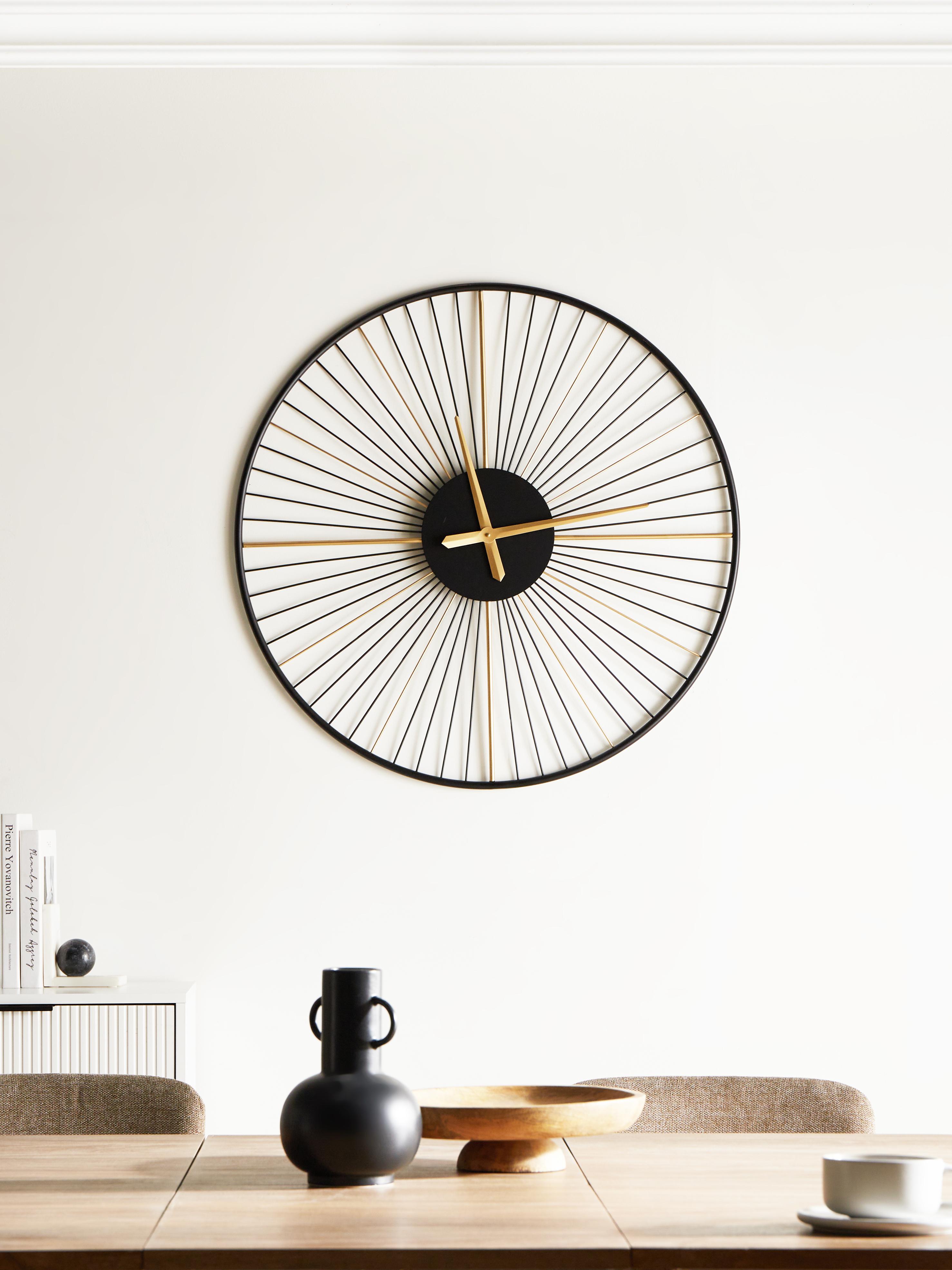 Wandklok SAZAIS 80 cm Metaal Zwart