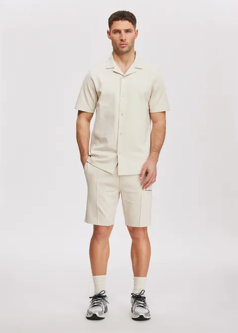 Overhemd met korte mouwen off-white (CREME.L)