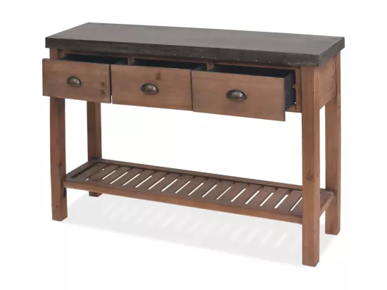 Table console Bois massif de sapin 122 x 35 x 80 cm