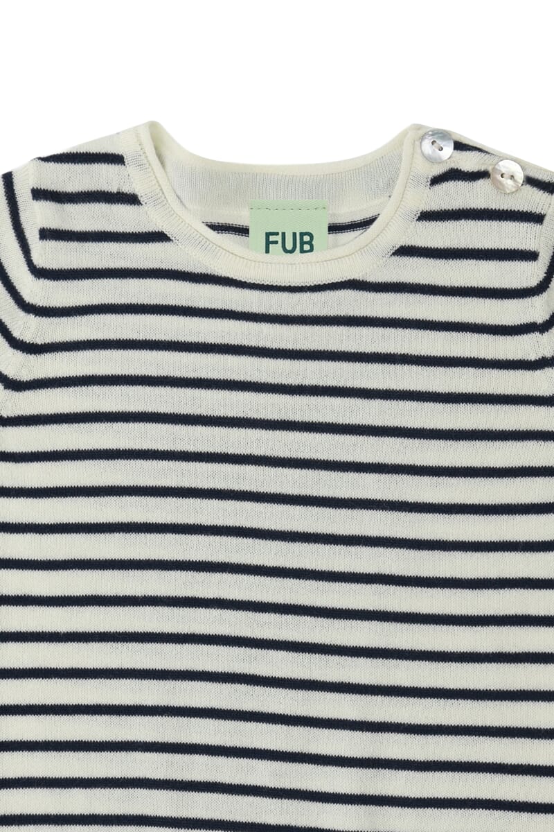 Baby SS Body ecru/dark navy - Fub - Rumpetroll