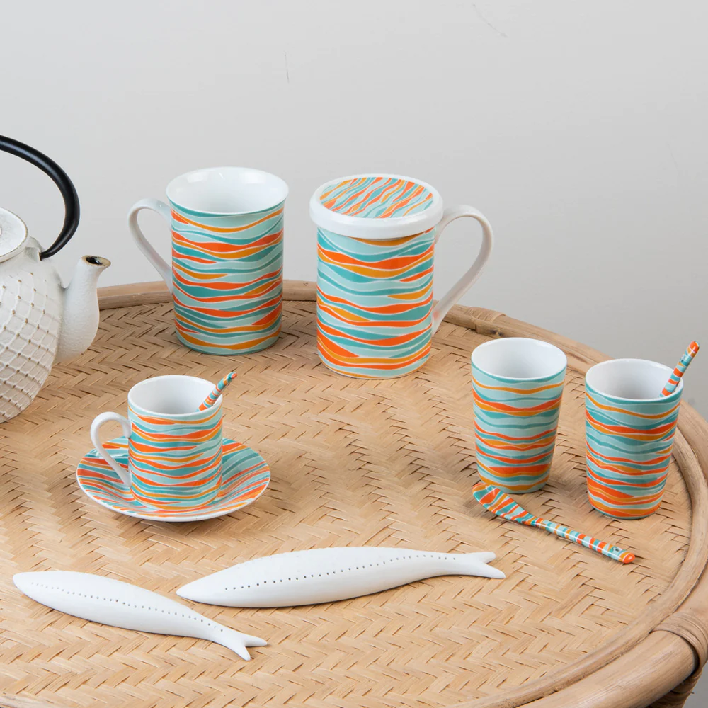 Coffret de 4 mugs 35 cm Alizée Table passion