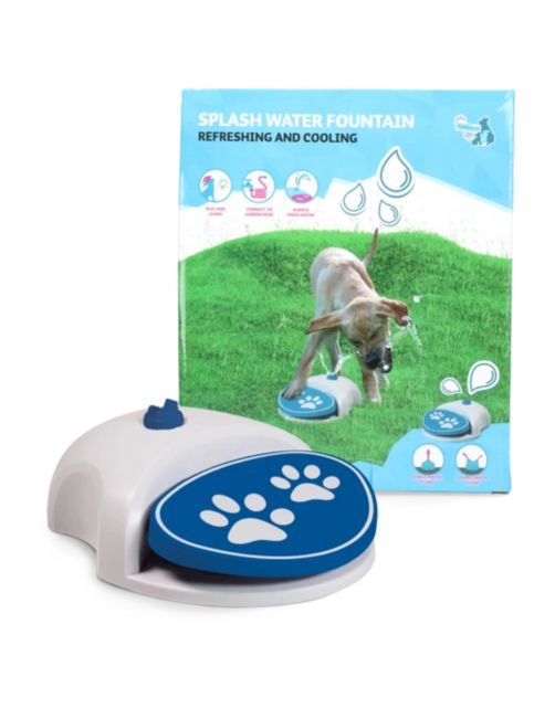 Coolpets Splash Water Fountain - Hondenverkoeling - Wit Blauw