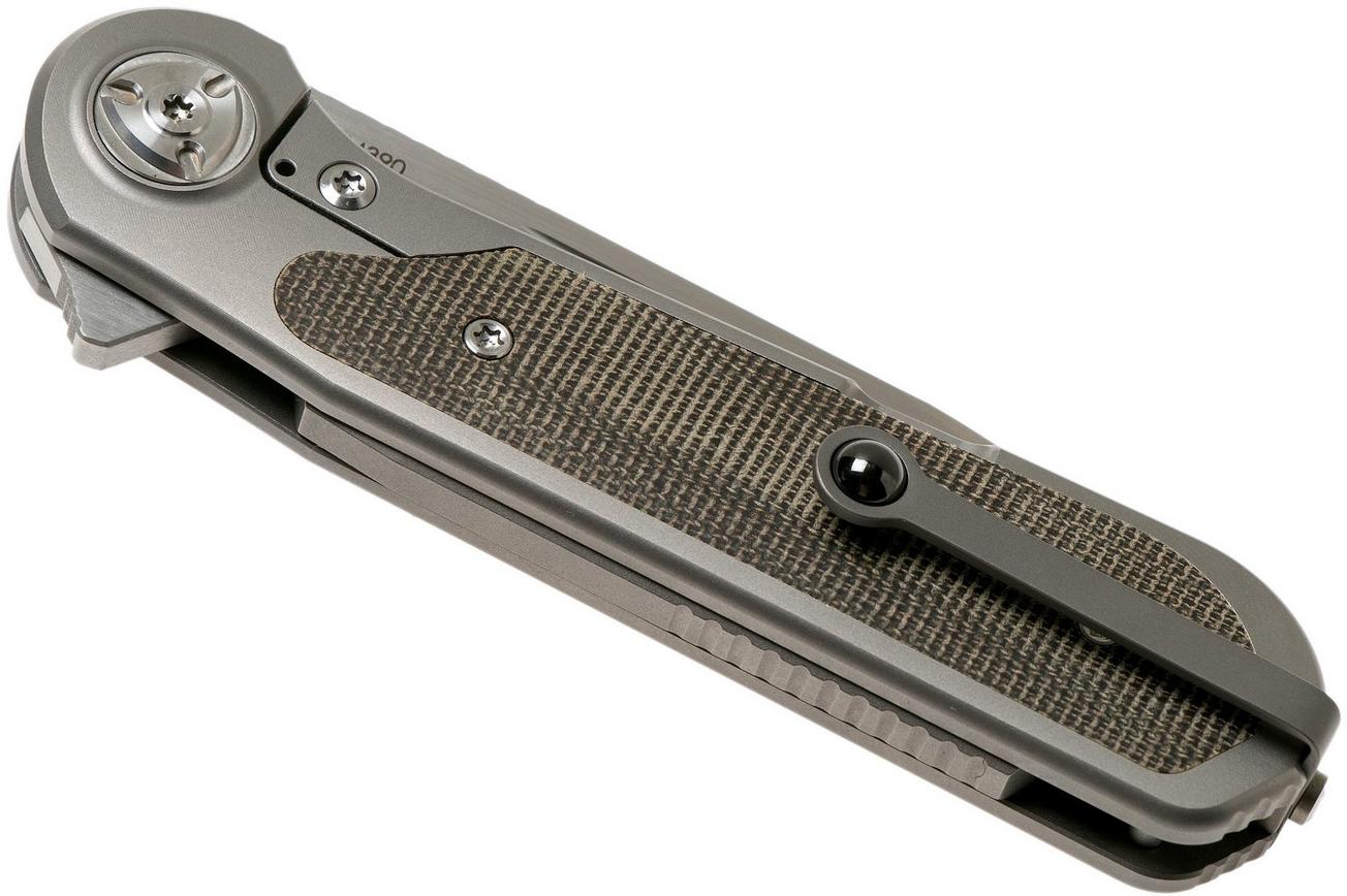Liong Mah Zulu Green Canvas Micarta zakmes