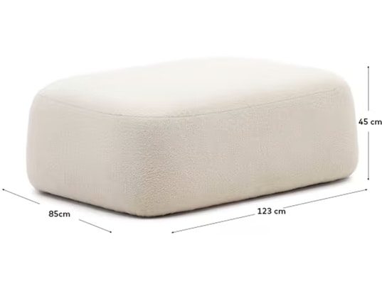 LF - Pouf Repose pied Martina bouclette écru