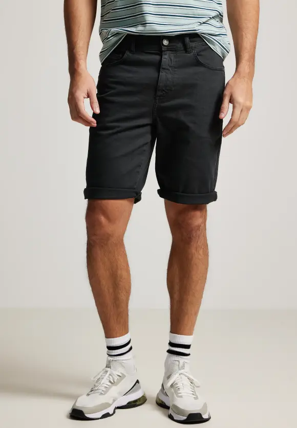 Colored Jeansshorts - Black