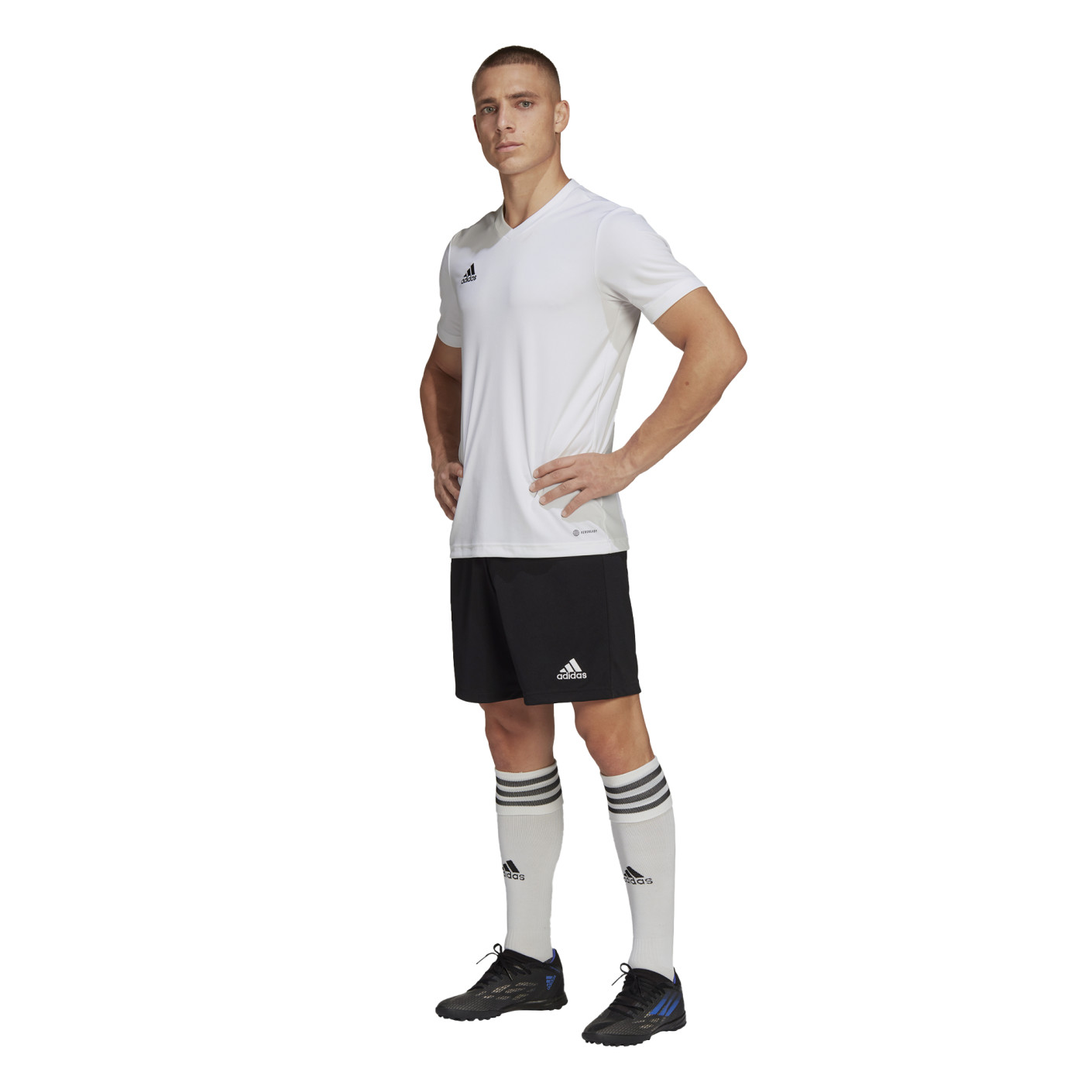 Adidas Entrada 22 Voetbalshirt Wit Zwart