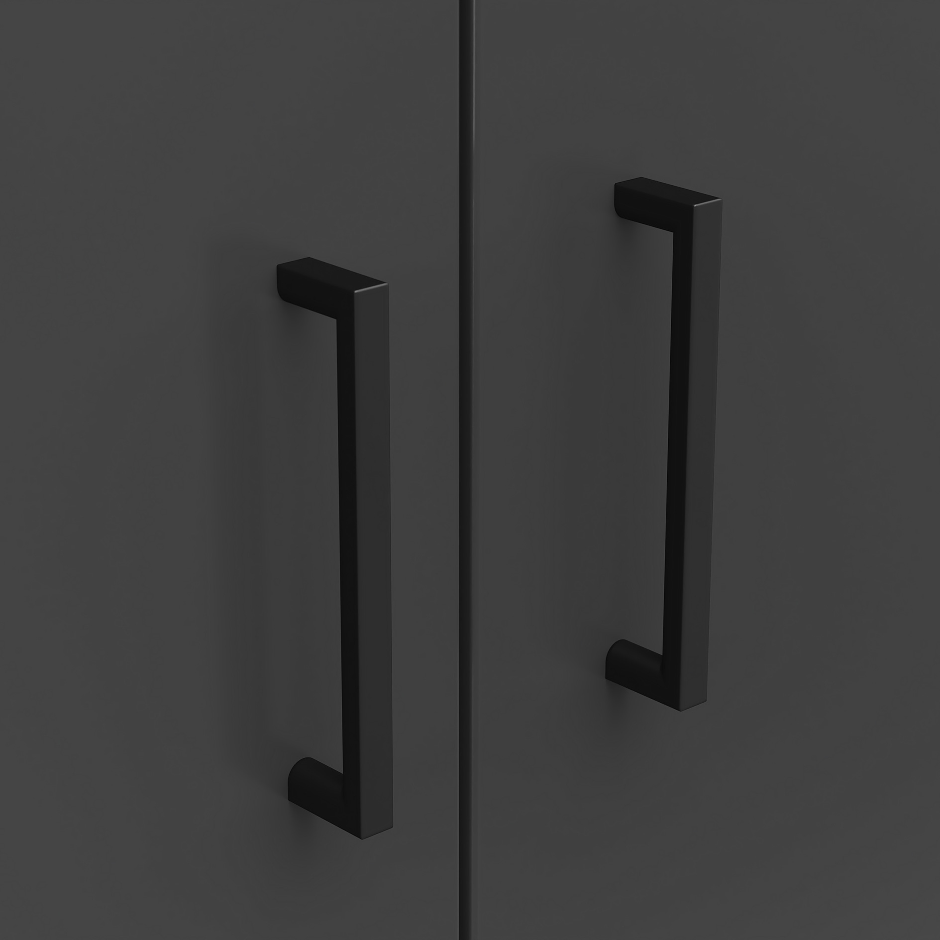 Drehtürenschrank - anthrazit - Breite 80 cm