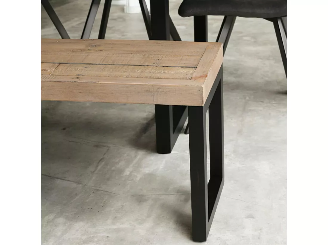 Banc de table en bois recyclé 140 cm AUCKLAND