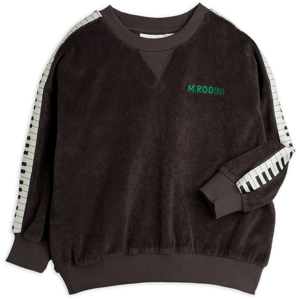 Køb Mini Rodini Black Piano Terry Sweatshirt