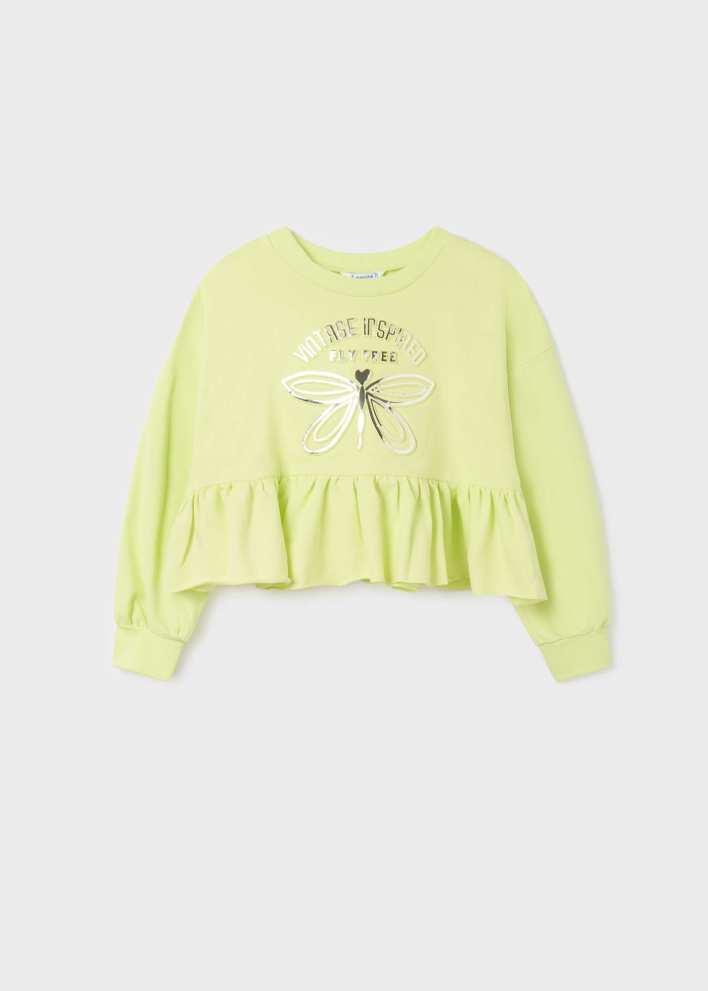 Blusa de moletom infantil com babados