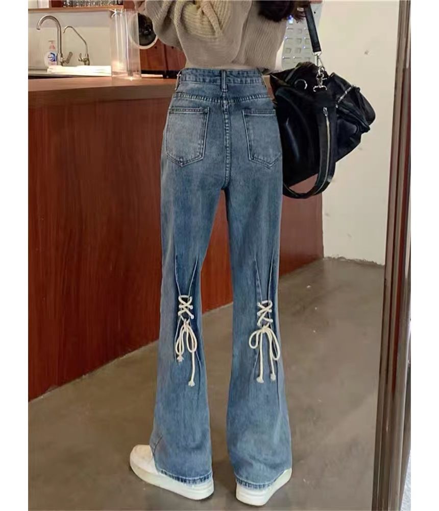 Eiffekee - Middelhoge veter- en flared jeans