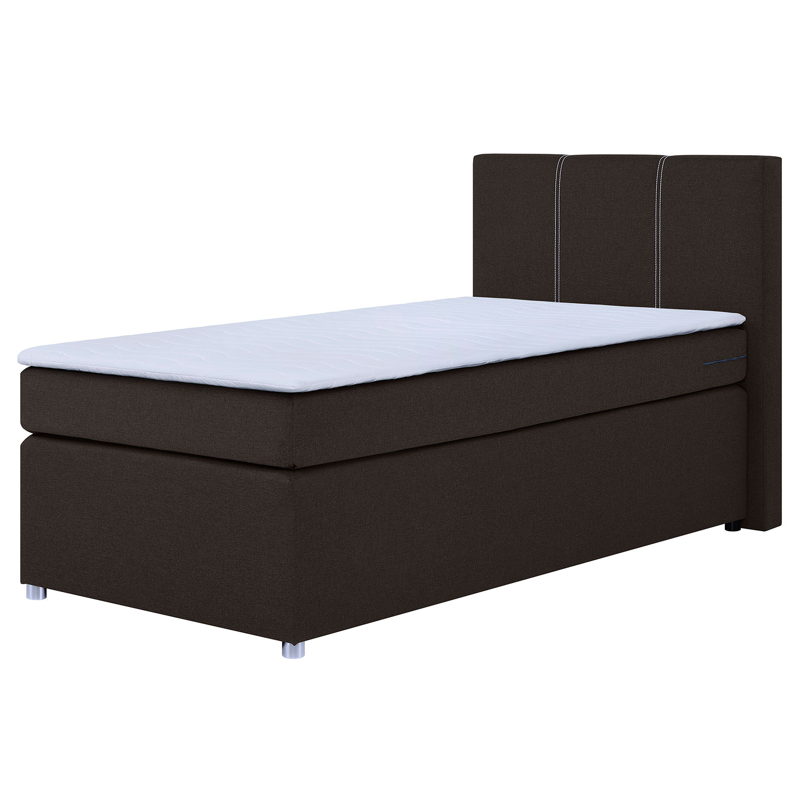 Boxspringbett - braun - H3 - Bonell-Federkern - 90x200 cm