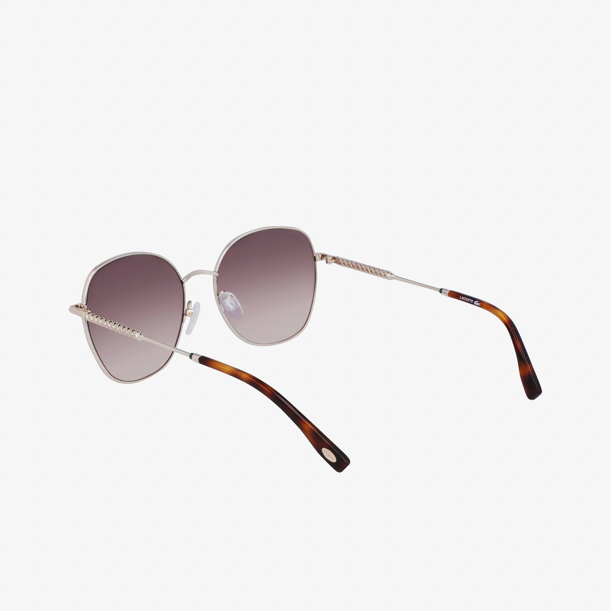 Lunettes de soleil Neoheritage ovales en métal Lunettes de soleil - Jaune - Lacoste - Femme