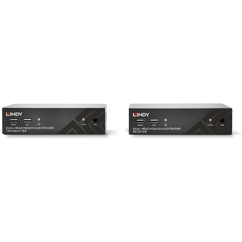 Lindy Kit Extender KVM HDBaseT Cat.6 HDMI Dual Head USB, IR & RS232, 100m