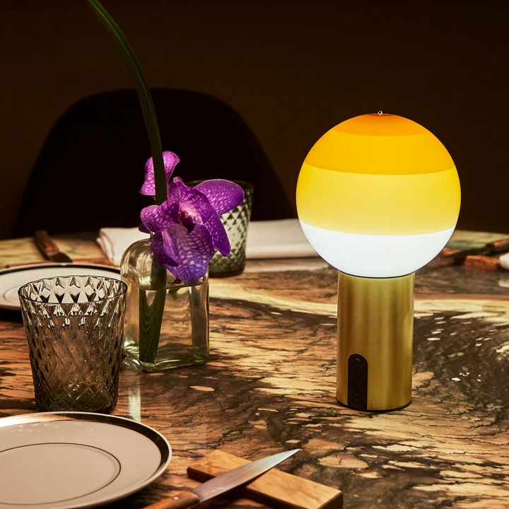 marset - Dipping Light LED Akkuleuchte, bernstein