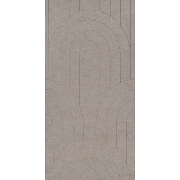 Viltpaneel gebogen lijnen taupe 120x60 cm 2 stuks