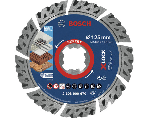 Bosch Professional TS Multi diamantdoorslijpschijf Ø 125x22 mm, X-LOCK opname