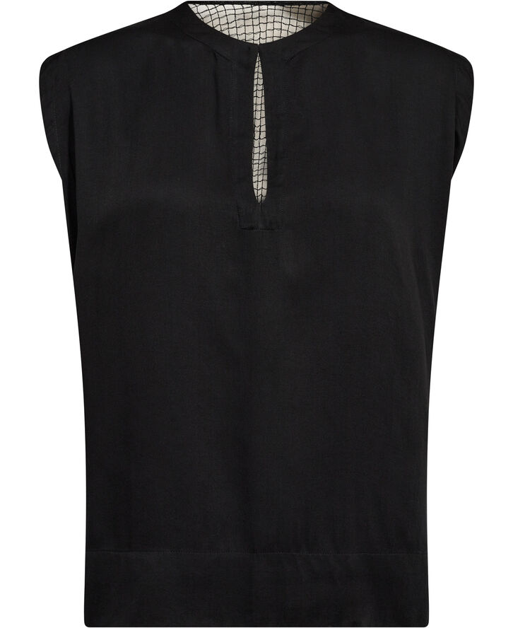 Rabens Saloner Funnel web blouse - Rosalyn Black