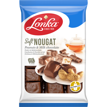 Lonka Soft Nougat Pinda's & Melkchocolade 220 g
