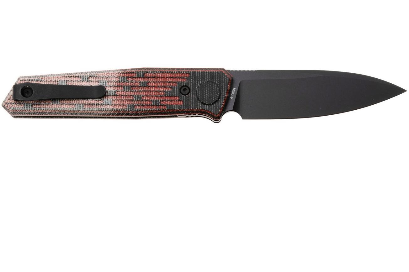 Reate PL-6 PVD Nitro-V, Red Black Micarta, zakmes