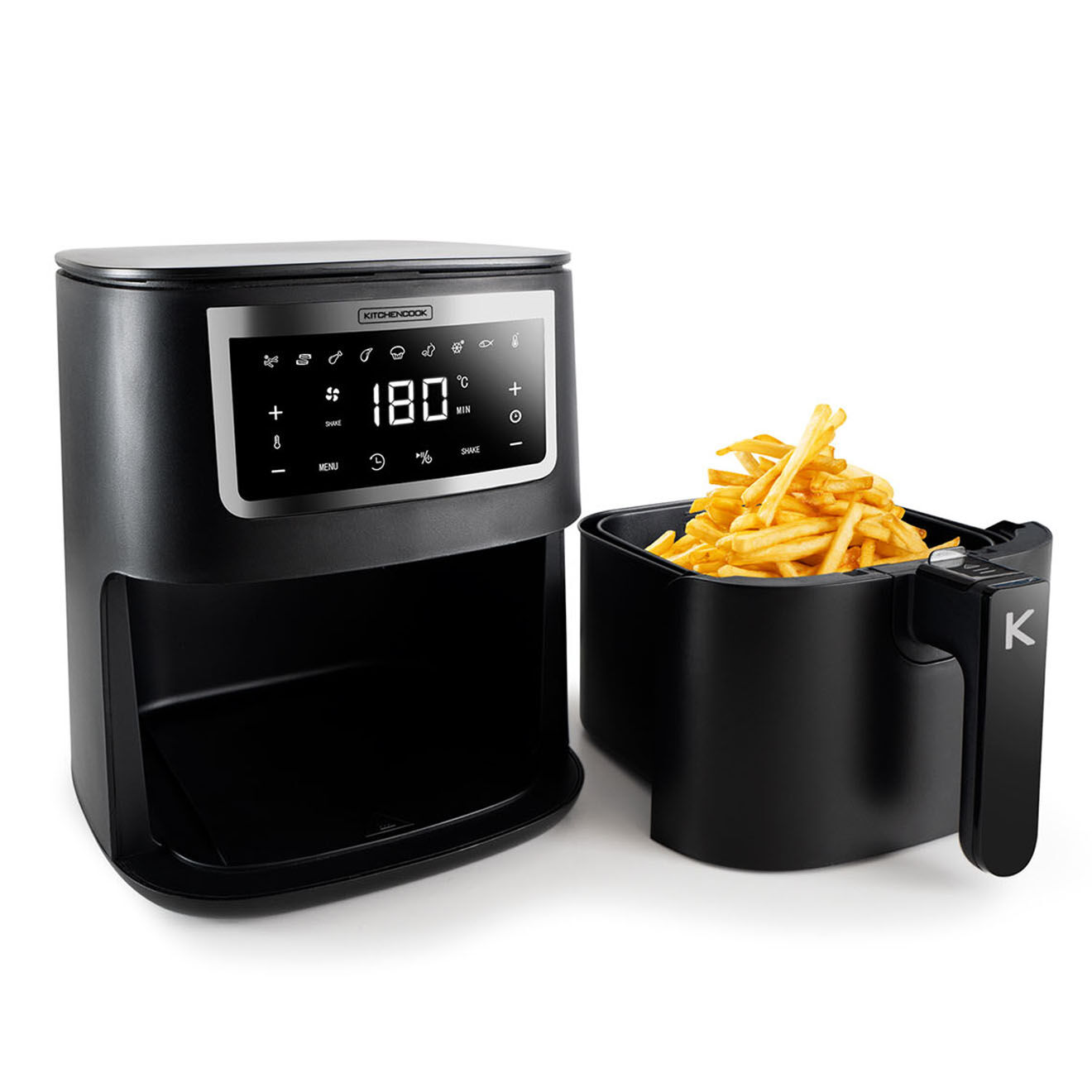 Kitchencook Friteuse sans huile noire - 31x30.5x32.5 cm