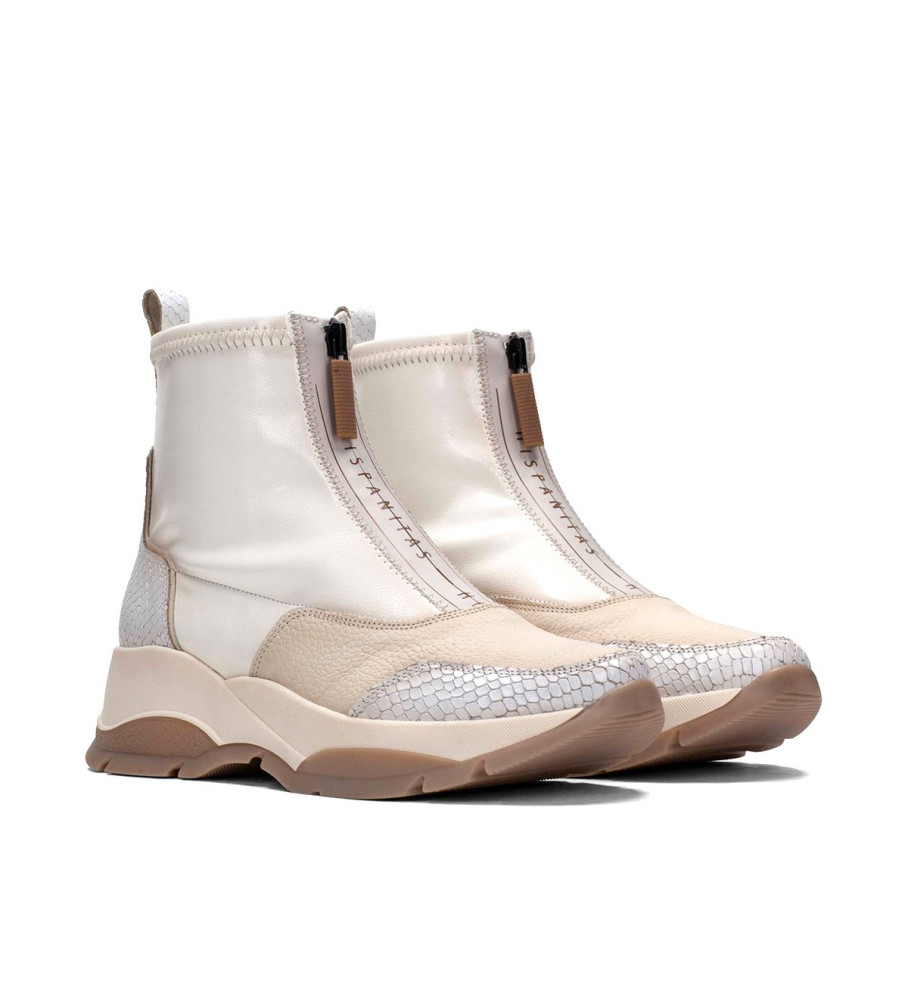 Botas de tornozelo Hispanitas Andres em couro branco