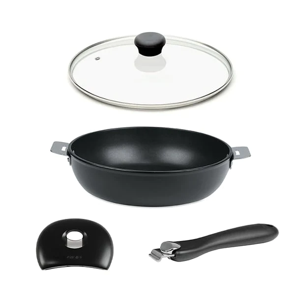 Lot sauteuse Cookway 24cm avec poignée, anse et couvercle Cristel