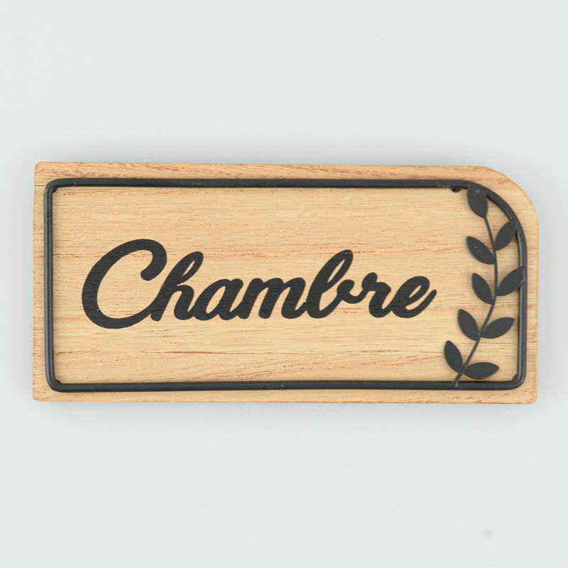 Plaque de porte en métal 'Harmonie'