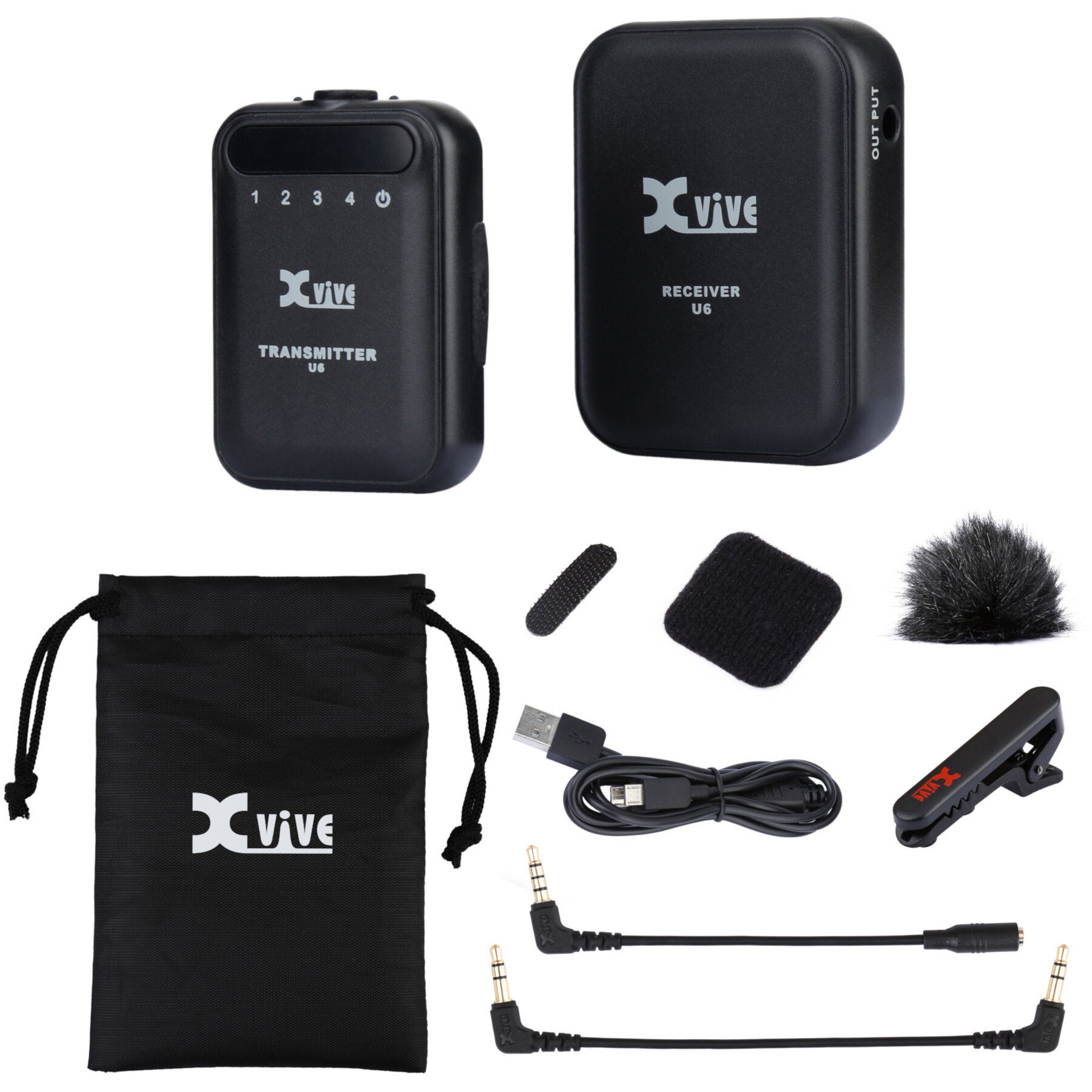 Xvive U6 Set draadloze dasspeldmicrofoon