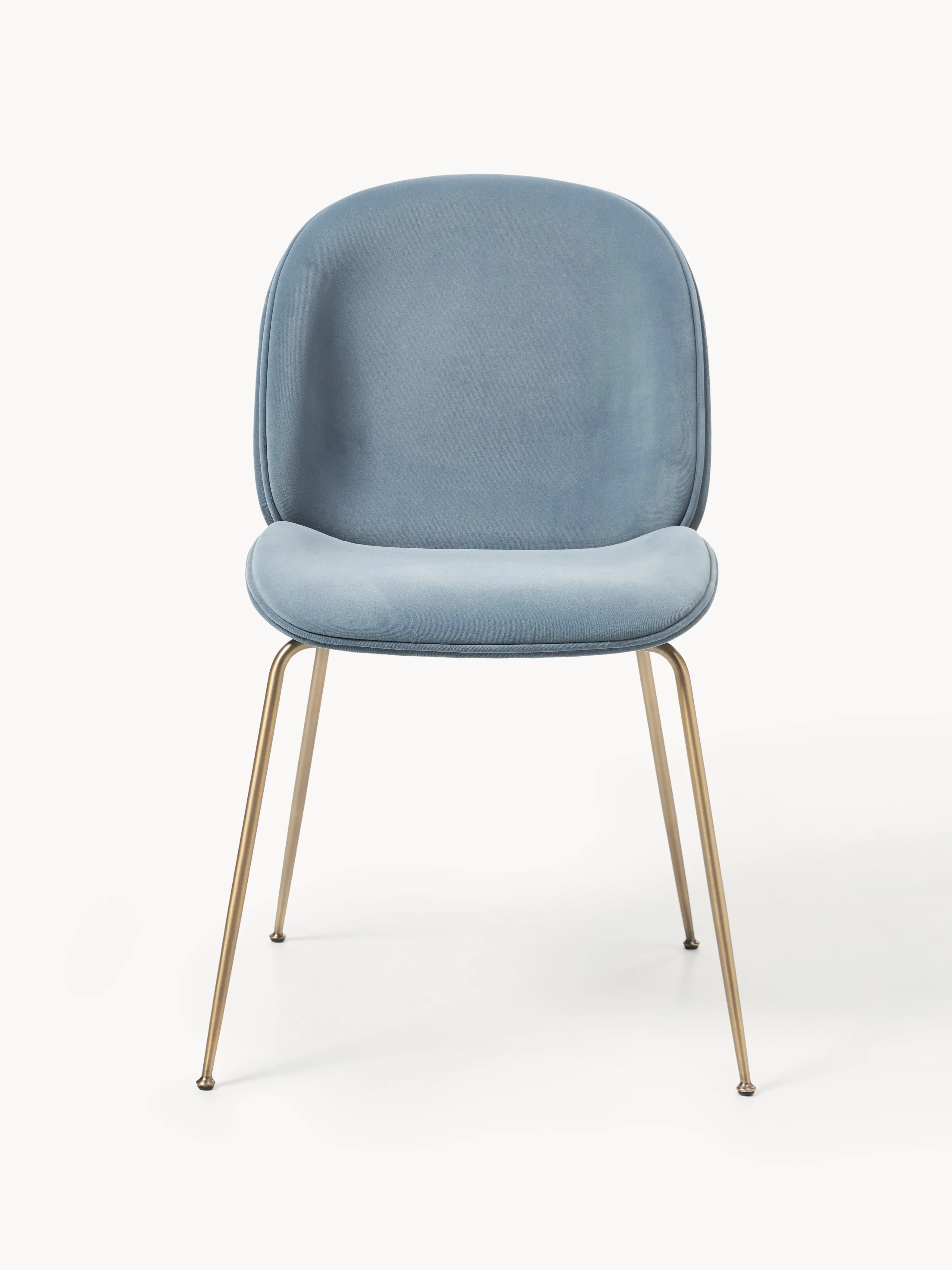 WESTWING x GUBI, Fluwelen eetkamerstoel Beetle by Delia Lachance