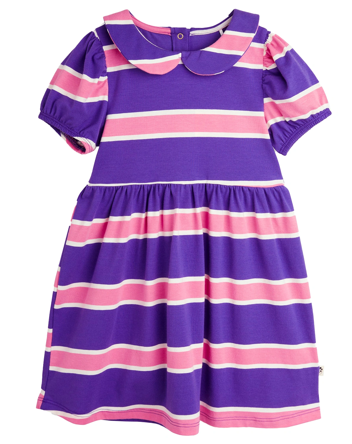 Kurzarm-Kleid STRIPE in purple