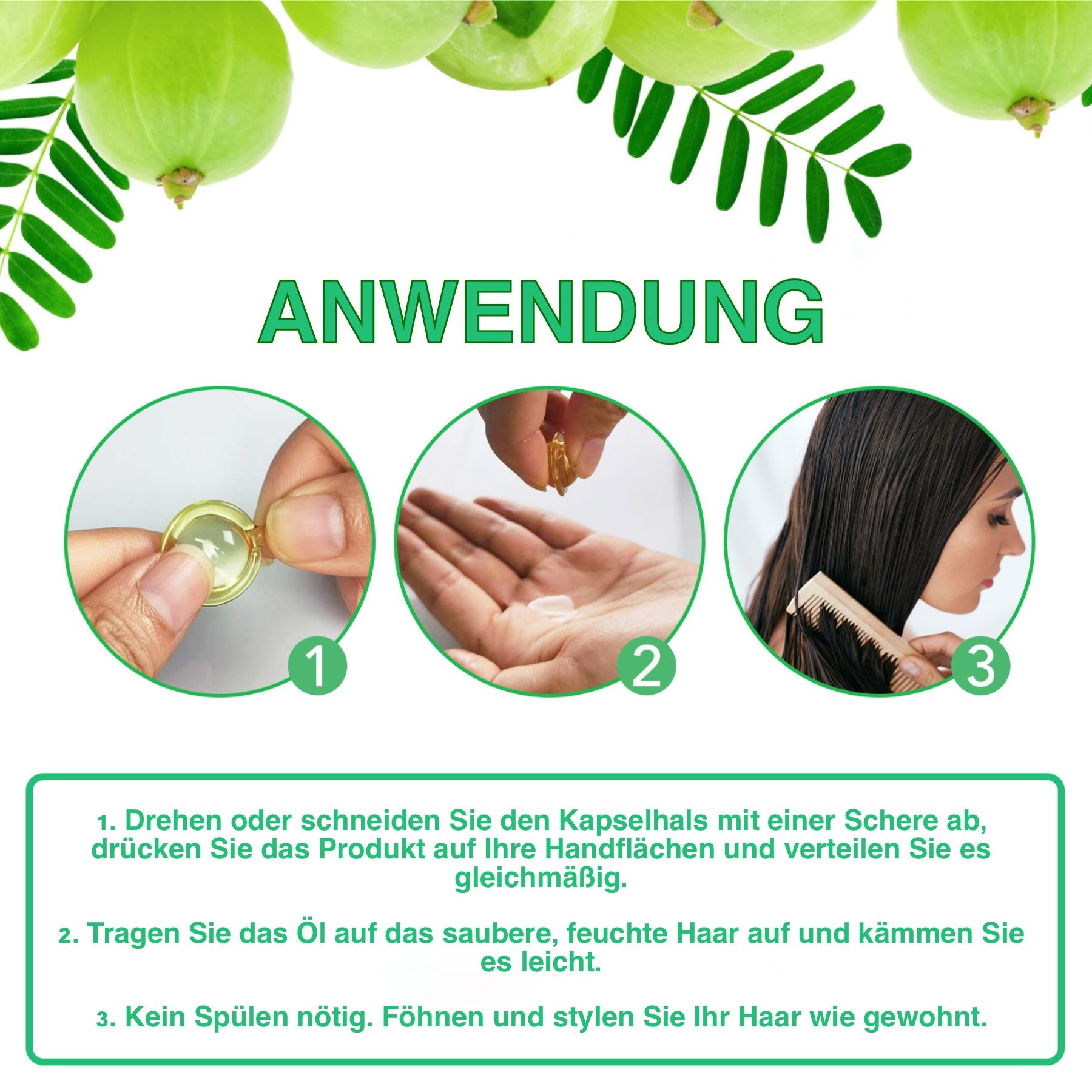 ALIVER Haaröl Amlaöl für Haarwachstum in Kapseln