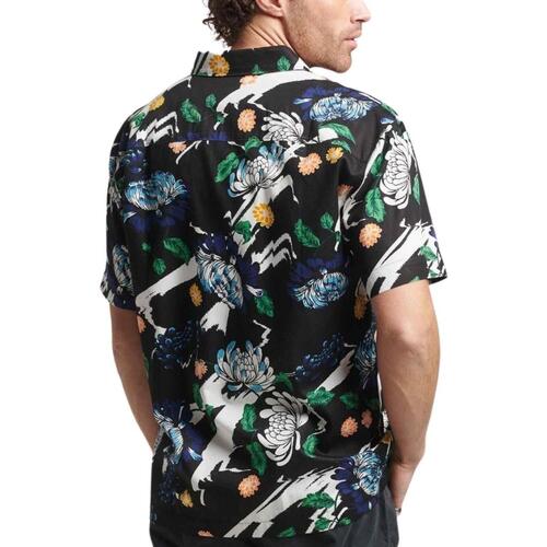 Superdry - VINTAGE HAWAIIAN S/S SHIRT Negro