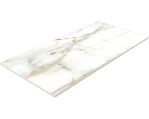 MIRAVA porseleinen wand- en vloertegel LUCCA Bianco goud gepolijst 30 x 60 x 0,9 cm gerectificeerd