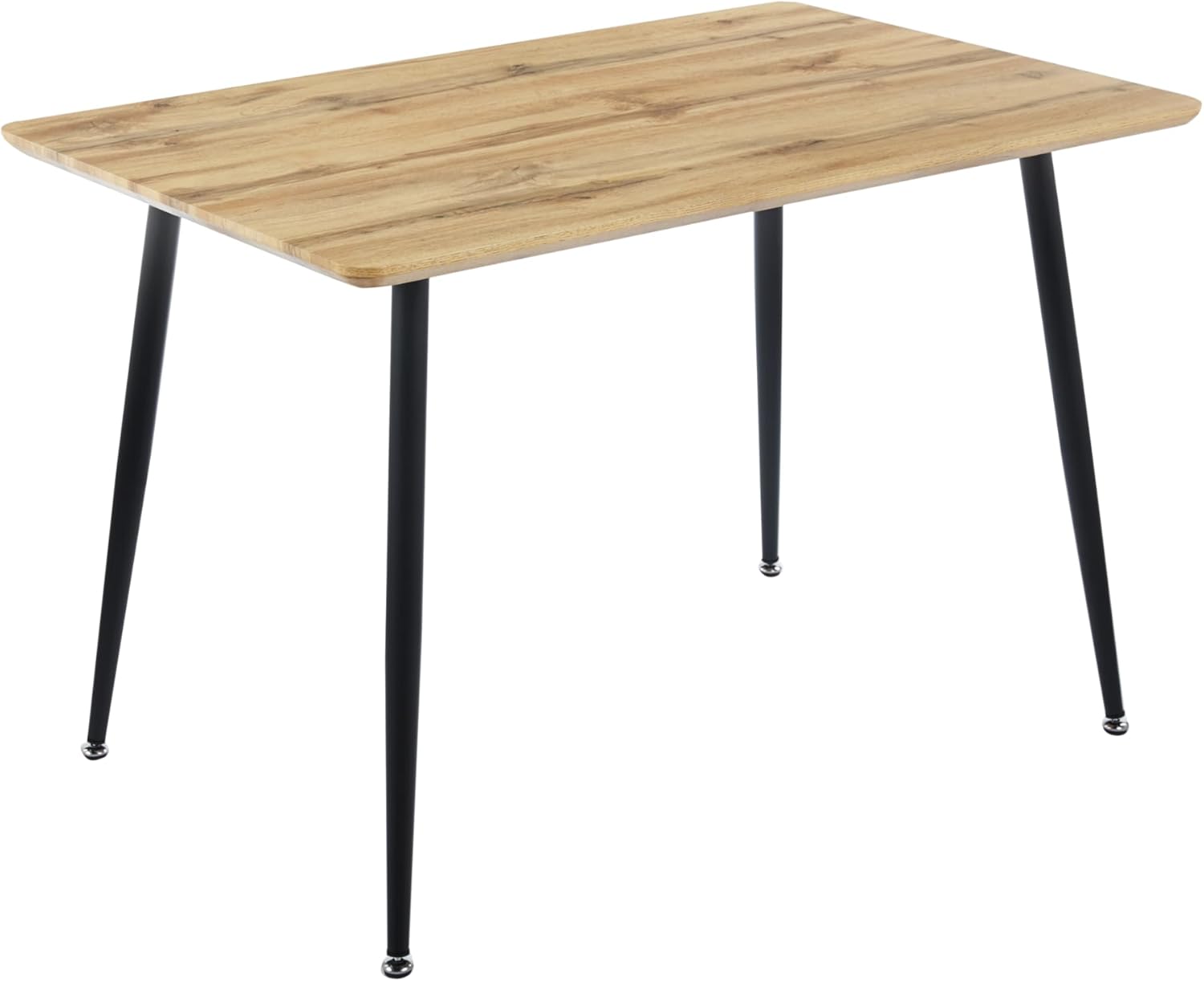 SAM Esstisch Trondheim | 115 x 75 cm | Holz Wildeiche-Optik | Schweizer Kante | 4-Fuß-Gestell Metall schwarz | Esszimmer & Küche